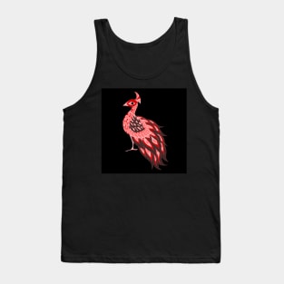 red royal peacock in black pattern ecopop Tank Top